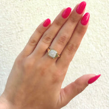 14K GOLD DIAMOND MEDIUM JESSIE CUSHION RING