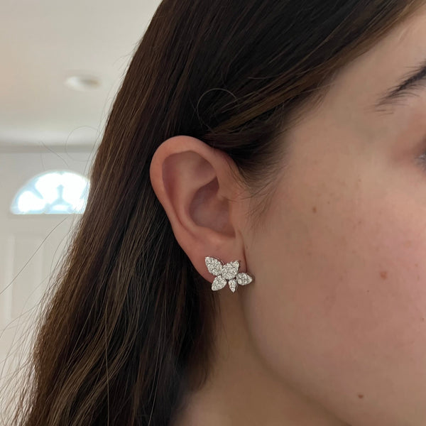 14K GOLD DIAMOND LARGE MAYA EARRINGS