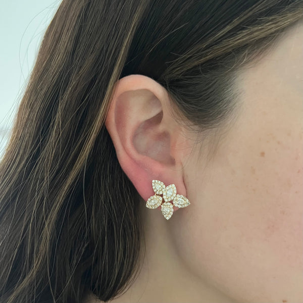 14K GOLD DIAMOND CORRINE EARRINGS