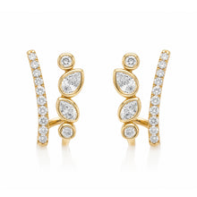 14K GOLD DIAMOND CAROLINE EARRINGS