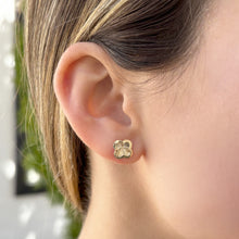 14K GOLD SMALL RAYA CLOVER STUDS