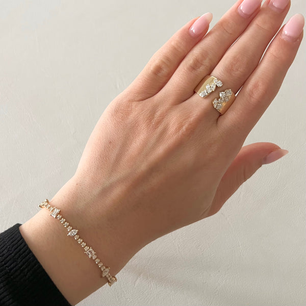 14K GOLD DIAMOND TRACY RING