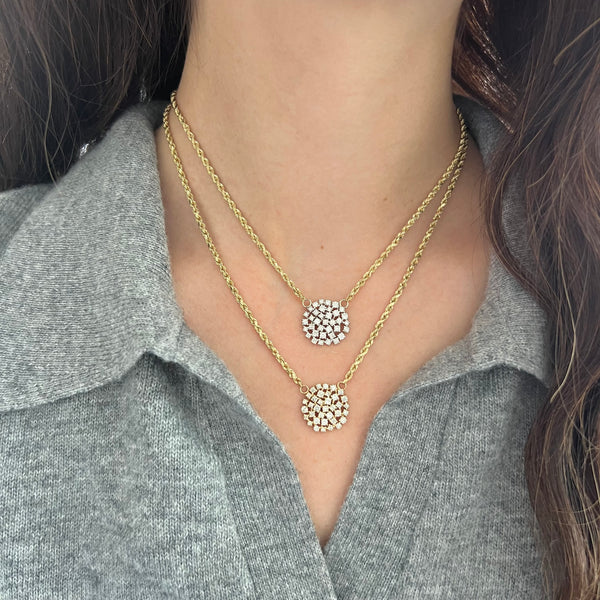 14K GOLD DIAMOND BEVY ROPE NECKLACE