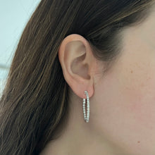 14K GOLD DIAMOND SIENNA HOOPS