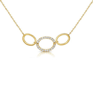 14K GOLD DIAMOND EVA NECKLACE