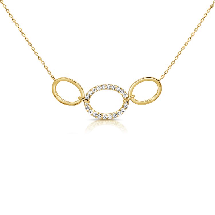 14K GOLD DIAMOND EVA NECKLACE