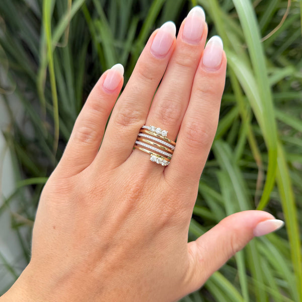 14K GOLD DIAMOND KASS RING