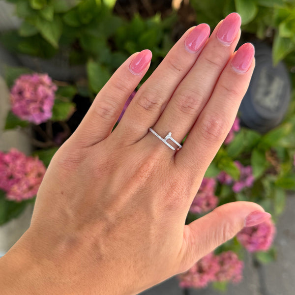 14K GOLD DIAMOND GRETA NAIL RING