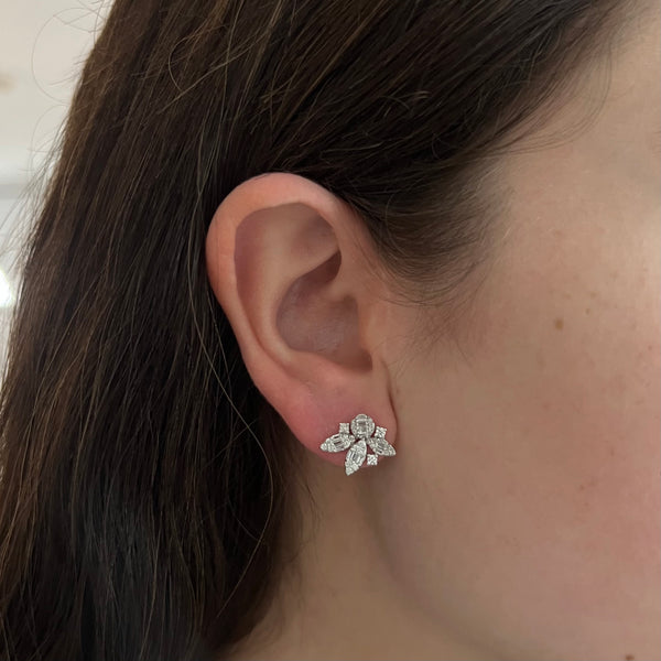 14K GOLD DIAMOND REVA STUDS