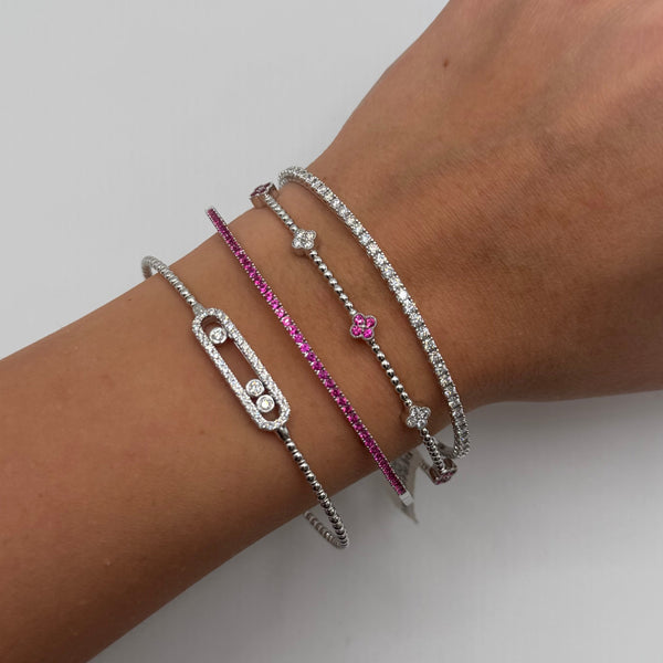 14K GOLD RUBY JOELLE FLEX BANGLE