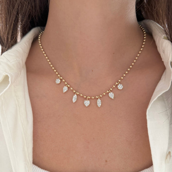 14K GOLD DIAMOND IZZY NECKLACE
