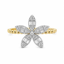 14K GOLD DIAMOND SHEILA FLOWER RING