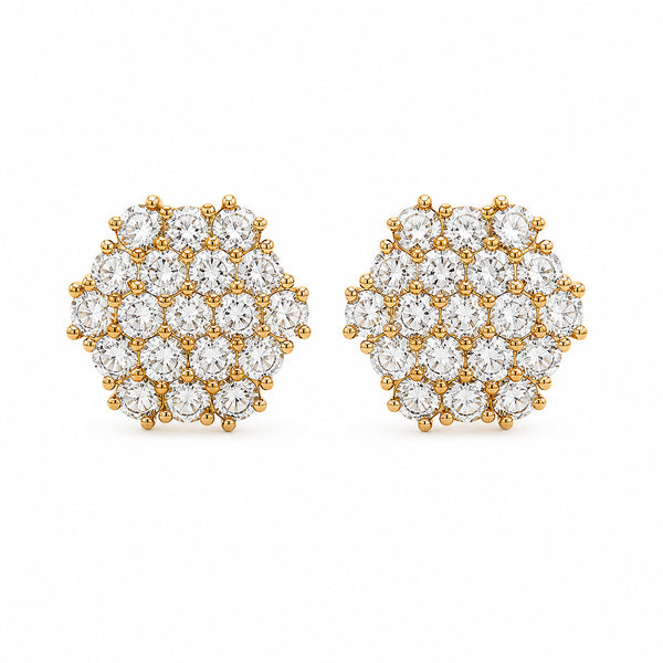 14K GOLD DIAMOND SHARI STUDS