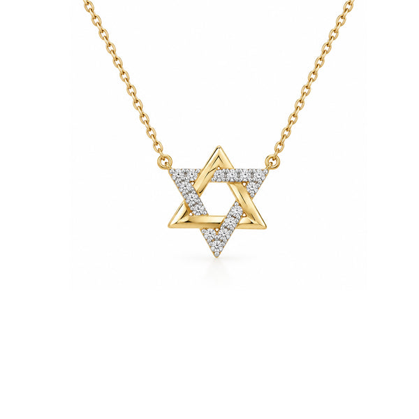 14K GOLD DIAMOND RONIT STAR OF DAVID NECKLACE