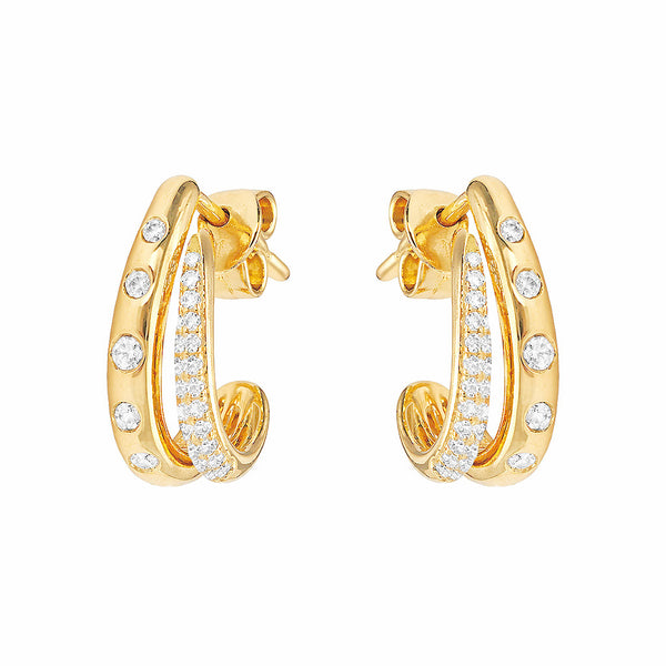 14K GOLD DIAMOND ZEVA EARRINGS
