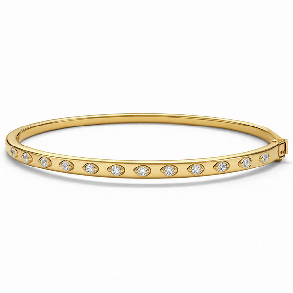 14K GOLD DIAMOND BRIDGET BANGLE