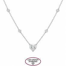 14K GOLD LAB GROWN DIAMONDS BY THE YARD HEART NECKLACE