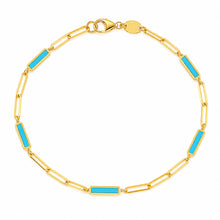 14K GOLD ANNA TURQUOISE LINK BRACELET