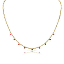 14K GOLD DIAMOND RUBY GEORGIA NECKLACE