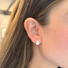 14K GOLD 4.00 LAB GROWN DIAMOND PEAR STUDS