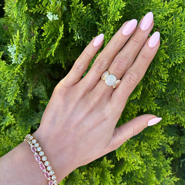 14K GOLD DIAMOND WINONA OVAL RING