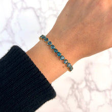 18K GOLD LONDON BLUE TOPAZ MONICA HEART BRACELET