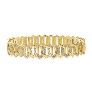 14K GOLD DIAMOND GRETA BANGLE