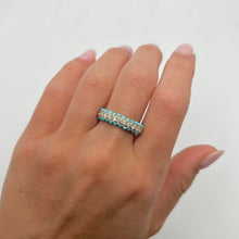 14K GOLD DIAMOND TURQUOISE HALEY RING