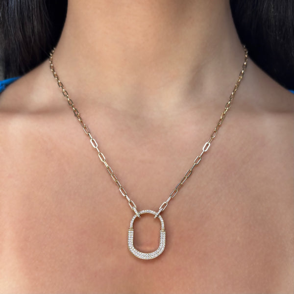 14K GOLD DIAMOND BAILEY NECKLACE