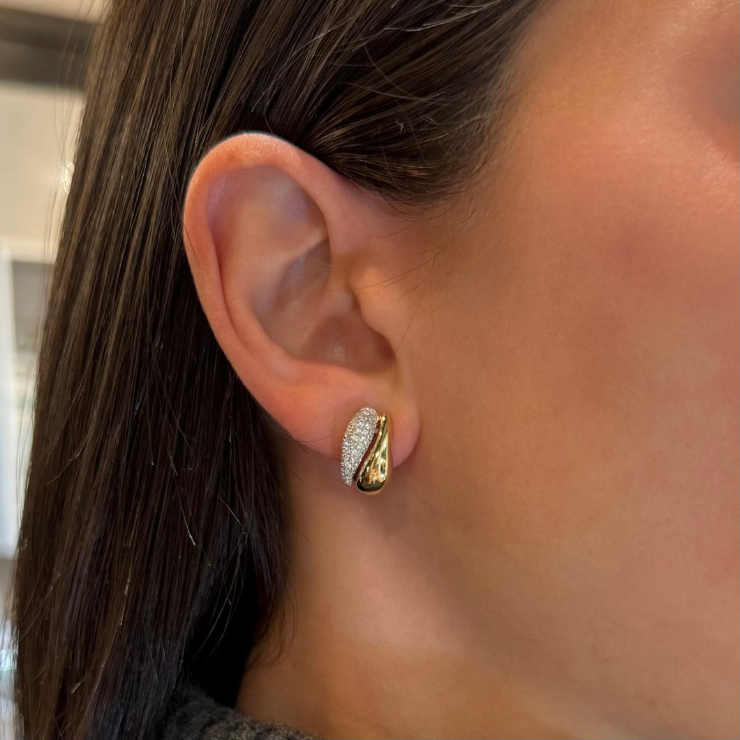 14K GOLD DIAMOND MARIAM EARRINGS