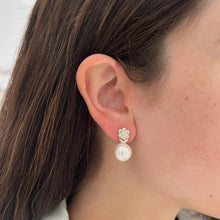 14K GOLD DIAMOND ARIELLA PEARL EARRINGS