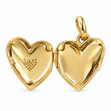 14K GOLD DIAMOND BECKY HEART LOCKET CHARM