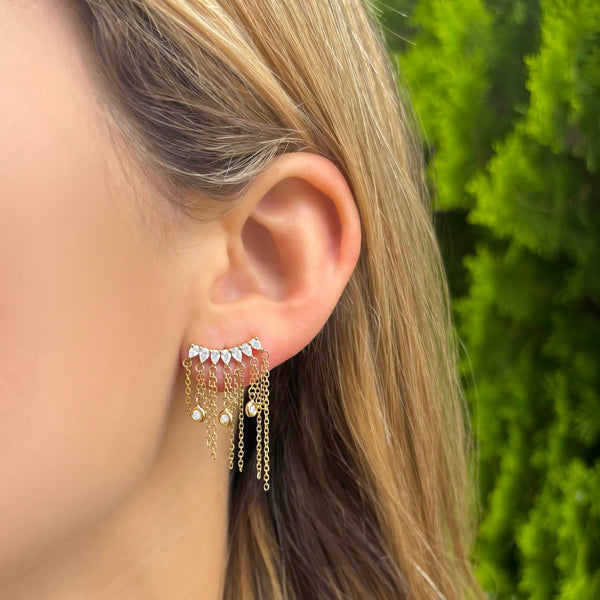 14K GOLD DIAMOND LISSETTE EARRINGS