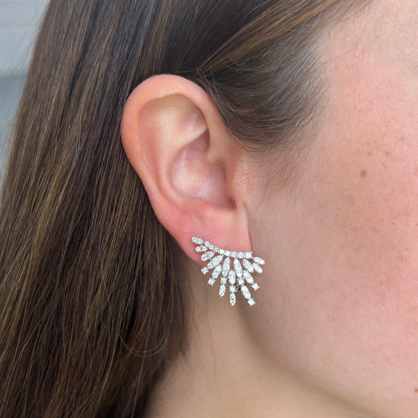 14K GOLD DIAMOND FAY EARRINGS