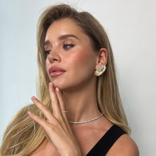 14K GOLD DIAMOND SARI EARRINGS