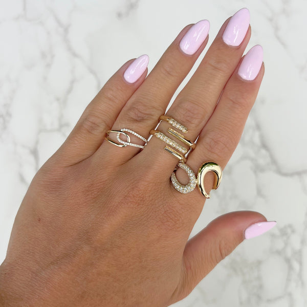 14K GOLD DIAMOND ELAYNE RING