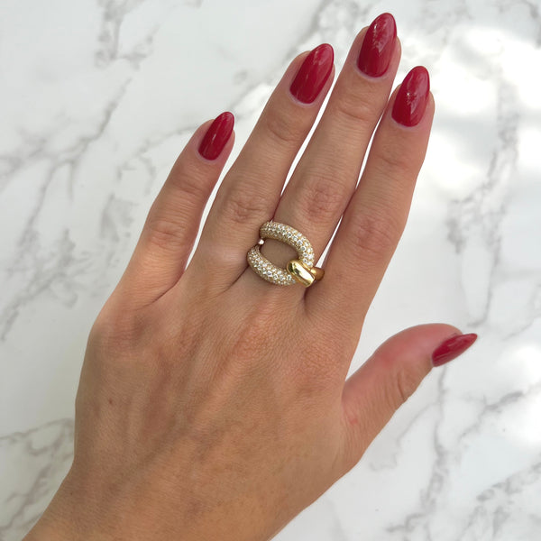 18K GOLD DIAMOND DEBBY RING