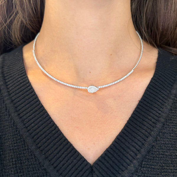 14K GOLD DIAMOND DANNA CHOKER NECKLACE