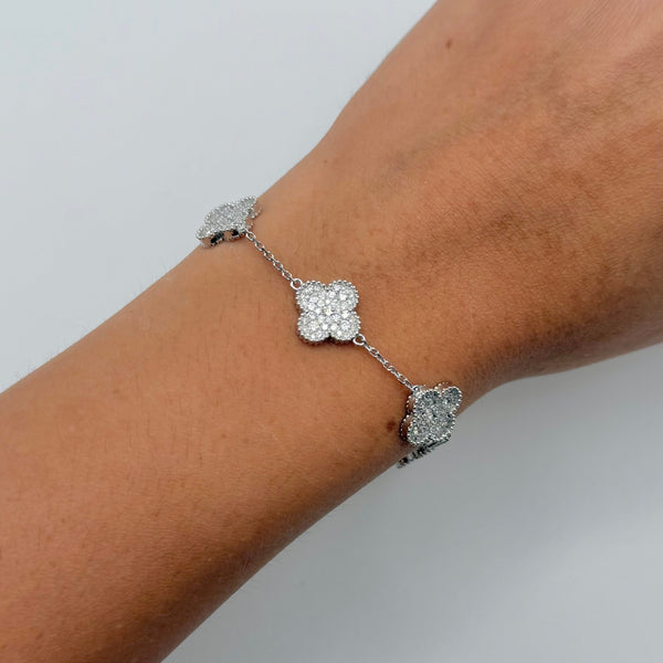 14K GOLD DIAMOND CALLIE CLOVER BRACELET