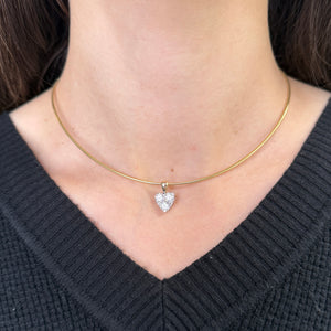 14K GOLD DIAMOND LENA HEART CHOKER