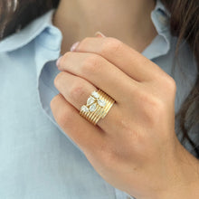 14K GOLD DIAMOND RAYA RING