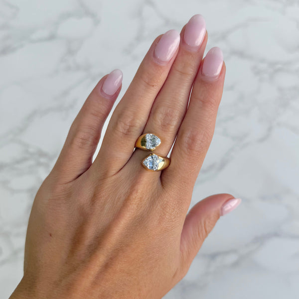 14K GOLD DIAMOND DARA HEART RING
