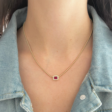 14K GOLD DIAMOND RUBY SHANNA NECKLACE