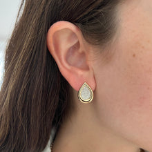 14K GOLD DIAMOND PEAR JANET EARRINGS