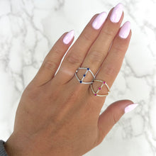 14K GOLD DIAMOND SAPPHIRE MAE RING