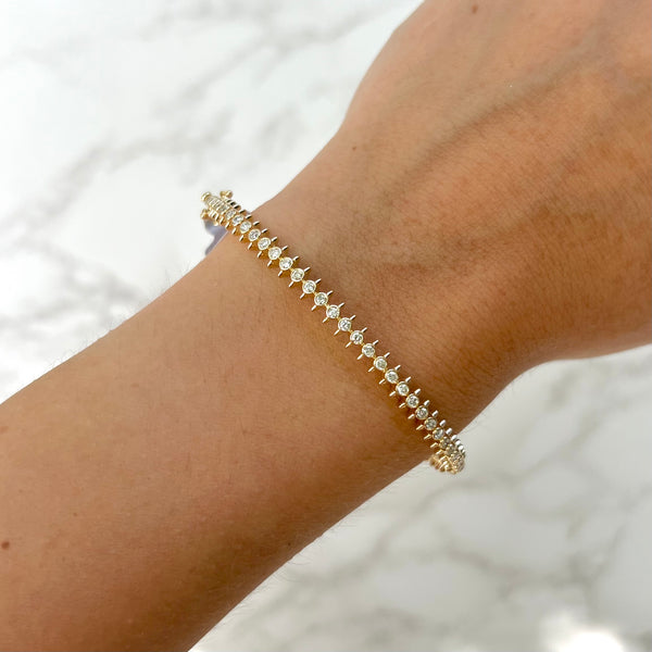 14K GOLD DIAMOND DANI BANGLE