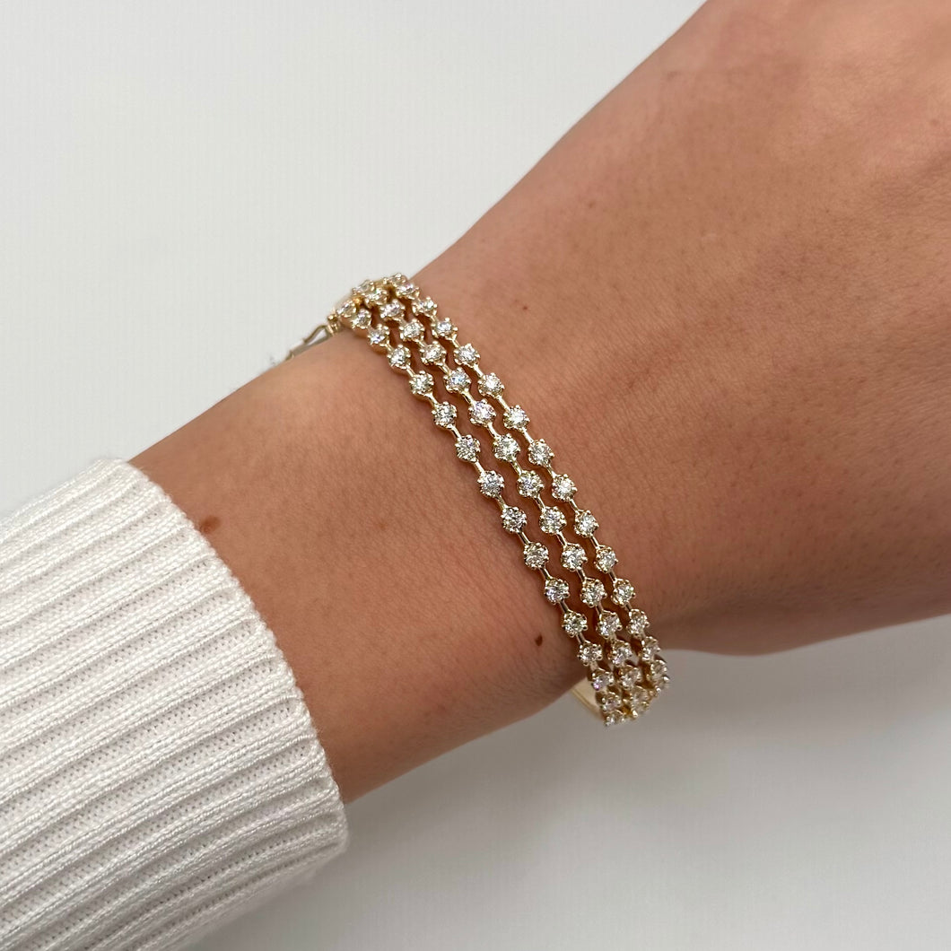 14K GOLD DIAMOND MOLLY BANGLE