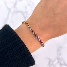 14K GOLD RUBY SMALL LUCY HEART BRACELET