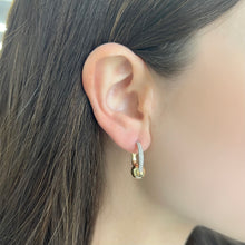 14K GOLD DIAMOND TINA HOOPS