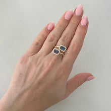 14K GOLD DIAMOND SAPPHIRE MIRI RING